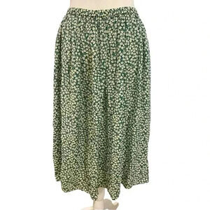 Gerard Derel Womens Foliage A-line Green Skirt